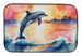 Dolphin Leaping At Sunrise Dish Drying Mat Absorbent Dish Drying Mat Pad For Kitchen Counter Dish Drainer Mat For Countertop, 14 X 21", Multicolor_maomaolike.com