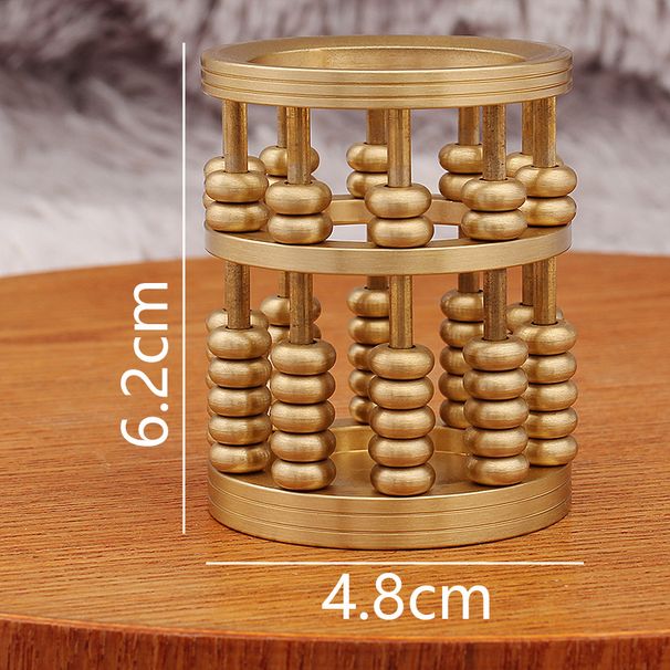 Brass Abacus Pen Holder Gold 0kg New Chinese Style Ornament Desktop Creative Gift Copper Artwork Home Decoration_maomaolike.com