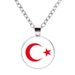 FIMAODZ Map Flag Necklace Turkey Russia Slovakia Cyprus Saudi Arabia Israel Lebanon Emblem Glass Pendant Jewelry_maomaolike.com