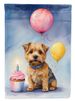 Norfolk Terrier Happy Birthday House Flag Large Porch Sleeve Pole Decorative Outside Yard Banner Artwork Wall Hanging, Polyester, House Size, Multicolor_maomaolike.com