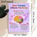 Trauma & Brain Educational Painting Poster, Colorful Cartoon-style Brain Anatomy Poster, Informative Guide On Trauma's Impact On Brain Functions_maomaolike.com
