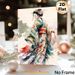 Japanese Geisha Painting Poster, Soft Watercolor Elegant Floral Kimono Geisha Poster, Delicate Artistic Piece Ideal For Living Room, Bedroom And_maomaolike.com