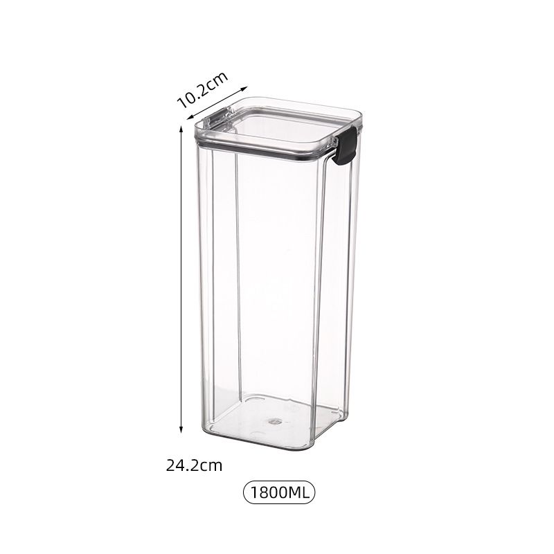 Clear Airtight Food Storage Containers - 3-Piece Set Kitchen Canisters For Tea, Dry Fruits & Spices (BPA-Free Plastic)_maomaolike.com