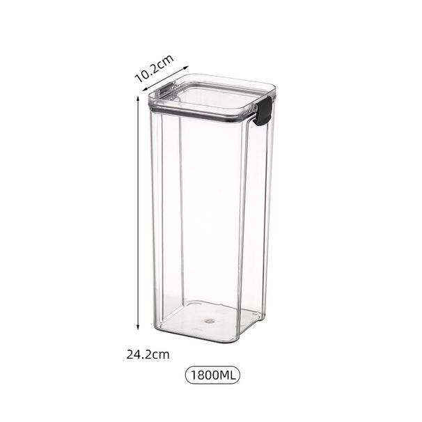 Clear Airtight Food Storage Containers - 3-Piece Set Kitchen Canisters For Tea, Dry Fruits & Spices (BPA-Free Plastic)_maomaolike.com