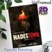 Hadestown Musical Painting Poster, Dark Gothic Burning Red Spider Lily & Skeleton Hand Poster, Atmospheric Theatrical Art Decor For Living Room_maomaolike.com
