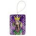 Weimaraner King Of Mardi Gras Porcelain Ornament Christmas Tree Hanging Decorations For Home Christmas Holiday, Rectangle, Gift, Multicolor_maomaolike.com