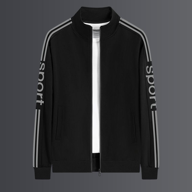 Men's Clothing sports suit men's spring and autumn sweatshirt outdoor running leisure two piece suit loose trend plus size jacket_maomaolike.com