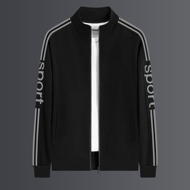 Men's Clothing sports suit men's spring and autumn sweatshirt outdoor running leisure two piece suit loose trend plus size jacket_maomaolike.com