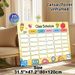 Class Schedule Painting Poster, Cute Cartoon-style Colorful Stationery Pattern Poster, Practical Layout To Organize Daily Classes, Ideal For_maomaolike.com