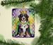 Bernese Mountain Dog King Of Mardi Gras Porcelain Ornament Christmas Tree Hanging Decorations For Home Christmas Holiday, Rectangle, Gift, Multicolor_maomaolike.com