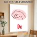 Do Gesture Fist Themed Painting Poster, Minimalist Line Art Pink Fist Poster, Playful Expressive Design, Suitable For Home Office And Living Room_maomaolike.com
