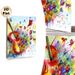 Violin & Butterfly Themed Painting Poster, Vibrant Watercolor Art Poster, Artistic Design With Colorful Violin, Flying Butterflies And Musical Notes_maomaolike.com