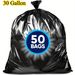 1.6 MIL 50/100 Pieces Ultra Thick Plastic Heavy-Duty 30-Gallon Garbage Bags (50 Pieces, 31.5in X 35.5in) - Ideal For Courtyard Fallen Leaves, Hotels, Malls, Supermarkets, Gardens, Streets & Homes_maomaolike.com