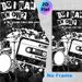 Rock Music Themed Painting Poster, Monochrome Retro Punk Style Poster, Vintage Drum & Cassette Design Ideal For Music Studio, Bedroom Or Living Room_maomaolike.com