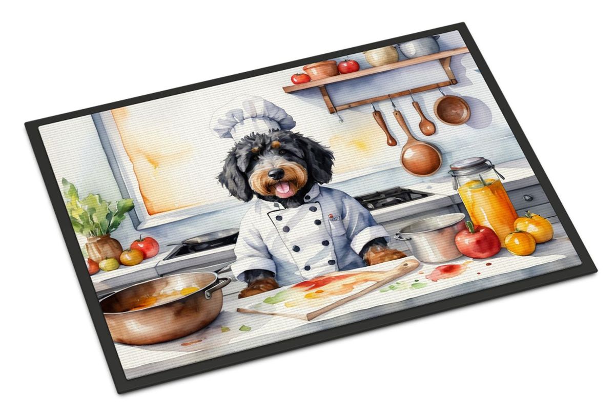 Bernedoodle The Chef Doormat Front Door Mat Indoor Outdoor Rugs For Entryway, Non Slip Washable Low Pile, 24H X 36W_maomaolike.com