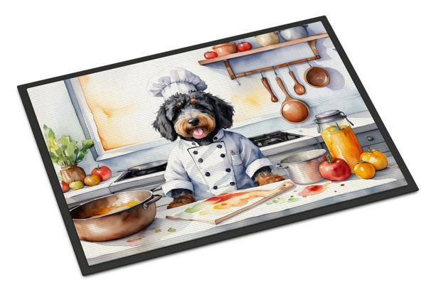 Bernedoodle The Chef Doormat Front Door Mat Indoor Outdoor Rugs For Entryway, Non Slip Washable Low Pile, 24H X 36W_maomaolike.com