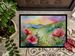 North Dakota Wild Prairie Roses In Watercolor Doormat Front Door Mat Indoor Outdoor Rugs For Entryway, Non Slip Washable Low Pile, 24H X 36W_maomaolike.com