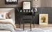 27.9" Black Makeup Vanity Desk With Flip Top Mirror And LED Light, Dressing Table With Charging Station, 2 Drawers And Fold-up Panel, Vanity Set With Cushioned Stool For Bedroom_maomaolike.com