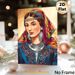 Ethnic Traditional Woman Painting Poster, Vibrant Artistic Ethnic Style Poster, Exquisitely Adorned Cultural Portrait Ideal For Living Room, Bedroom_maomaolike.com