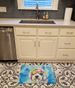 Old English Sheepdog Hippie Dawg Memory Foam Kitchen Mat Machine Washable Anti-Fatigue Mat Cushion Comfort Bath Mat Or Kitchen Rug_maomaolike.com