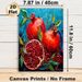 Pomegranate Themed Painting Poster, Vibrant Mosaic-style Red Pomegranates With Seeds & Leaves Poster, Eye-catching Fruit Artwork Ideal For Kitchen_maomaolike.com