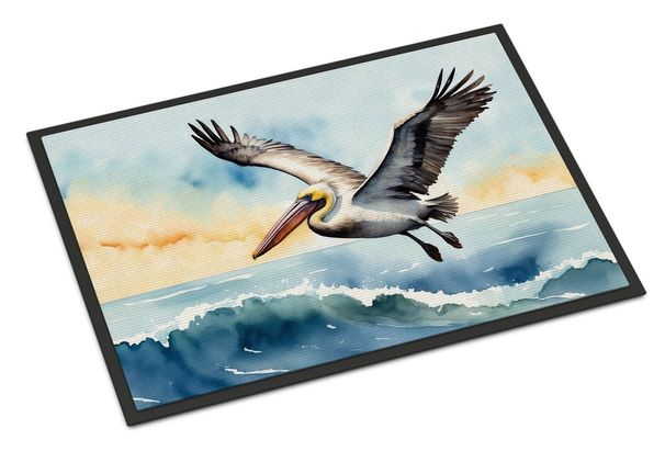 Pelican Soaring Doormat Front Door Mat Indoor Outdoor Rugs For Entryway, Non Slip Washable Low Pile, 24H X 36W_maomaolike.com