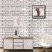 45cm*2000cm White Brick Peel And Stick Wallpaper, Realistic 3D Faux Brick Waterproof Self Adhesive Wall Covering For Bedroom Living Room Kitchen_maomaolike.com