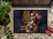 Corgi And Santa Claus Doormat Front Door Mat Indoor Outdoor Rugs For Entryway, Non Slip Washable Low Pile, 24H X 36W_maomaolike.com