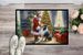 Collie And Santa Claus Doormat Front Door Mat Indoor Outdoor Rugs For Entryway, Non Slip Washable Low Pile, 24H X 36W_maomaolike.com