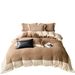 Fleece-Lined Thickened Winter Warm Milk Velvet Four-Piece Set Cream Style Cherry Embroidery Simple Anti-Static Duvet Cover Bed She_maomaolike.com