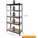 2000LBS Garage Shelving 72''H Storage Shelves Heavy Duty Shelving 5 Tier Metal Shelves For Garage Shelves 35.5"W X72"H X 15.8"D, Adjustable Shelving Unit For Basement Pantry Utility Rack Shelf_maomaolike.com