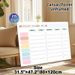 Weekly Lesson Plan Painting Poster, Pastel-toned Structured Grid Poster, Practical Organizer For Weekly Teaching Schedules, Ideal For Classroom And_maomaolike.com