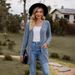New women's clothing women's brushed pit strip solid color long-sleeved women's cardigan jacket_maomaolike.com