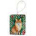 Somali Cat By The Christmas Tree Porcelain Ornament Christmas Tree Hanging Decorations For Home Christmas Holiday, Rectangle, Gift, Multicolor_maomaolike.com