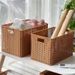 Extra Tall Rattan Woven Home Cabinet Organizer Bathroom Hotel Laundry Car Storage Basket_maomaolike.com