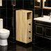 Freestanding Compact Design Bathroom Cabinet With 2 Open Cabinets, 1 Door Cabinet, 1 Drawer And 4 Rolling Wheels_maomaolike.com