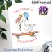 Skateboarding Duck Motivational Painting Poster, Adorable Cartoon-style Duck With Flower On Skateboard Poster, Uplifting Quote Wall Decor Ideal For_maomaolike.com
