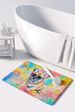 French Bulldog Hippie Dawg Memory Foam Kitchen Mat Machine Washable Anti-Fatigue Mat Cushion Comfort Bath Mat Or Kitchen Rug_maomaolike.com