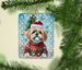 Lhasa Apso Christmas Porcelain Ornament Christmas Tree Hanging Decorations For Home Christmas Holiday, Rectangle, Gift, Multicolor_maomaolike.com