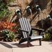 HIPS Folding Adirondack Chair, Durable Weather Resistant, No Pins Needed, 300 Lb Capacity, Black_maomaolike.com