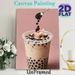 Surreal Boba Milk Tea Painting Poster, Whimsical Artistic Poster, Eye-catching Creative Design Featuring Figure Soaking In Boba Milk Tea, Ideal For_maomaolike.com