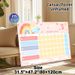 Rainbow & Cloud Reward Chart Painting Poster, Pastel Watercolor Cute Scene Poster, Practical Tool To Record Daily Tasks And Track Progress For Home Or_maomaolike.com