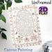 Lord's Prayer Painting Poster, Vintage Cross-stitch Style Floral & Bird Adorned Poster, Serene Religious Text Decor Suitable For Home Prayer Space_maomaolike.com