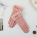 Cashmere gloves winter and autumn plus velvet thickened to keep warm version cute driving touch screen cashmere gloves to keep warm_maomaolike.com