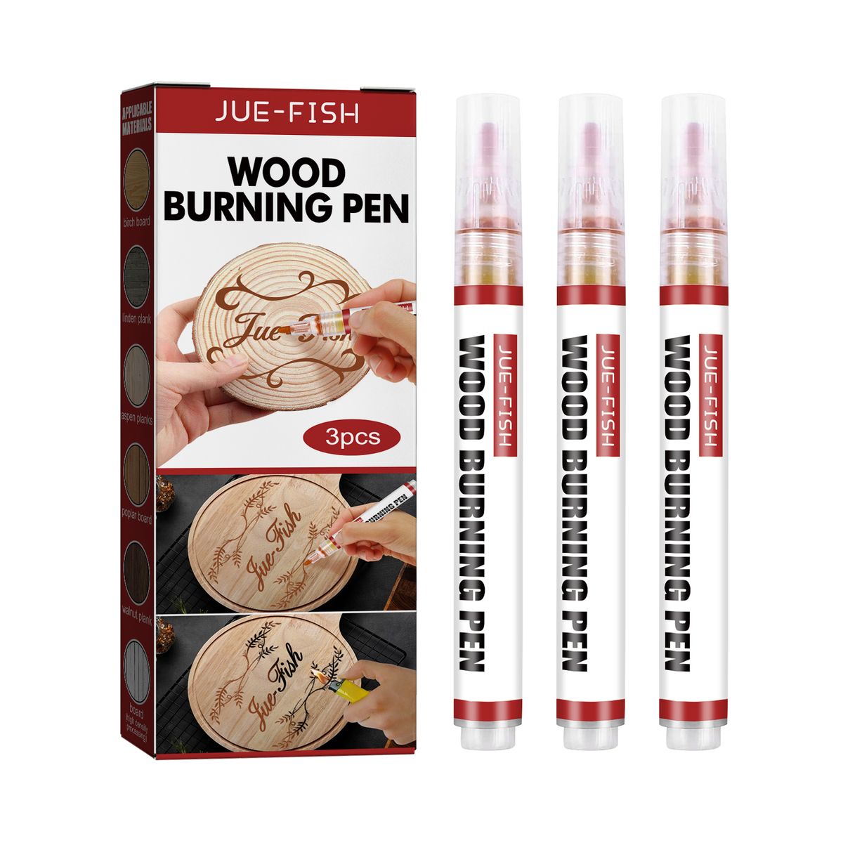 Jue-Fish Wood Burning Pen Set Wood Marker Kids Diy Branding Brush Burning Wood Marker Set_maomaolike.com