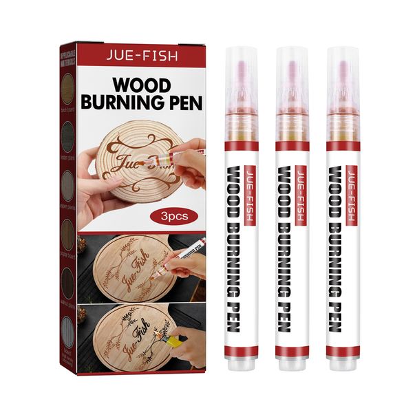 Jue-Fish Wood Burning Pen Set Wood Marker Kids Diy Branding Brush Burning Wood Marker Set_maomaolike.com