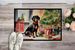 Dachshund Cozy Christmas Doormat Front Door Mat Indoor Outdoor Rugs For Entryway, Non Slip Washable Low Pile, 24H X 36W_maomaolike.com