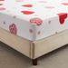 Love White Couple Polyester Skin Friendly Bed Mattress Protector Fitted Sheet_maomaolike.com