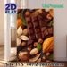 Chocolate & Nut Gourmet Painting Poster, Rich-toned Realistic Food Illustration Poster, Appetizing Food-themed Decor Ideal For Kitchen, Dining Room_maomaolike.com