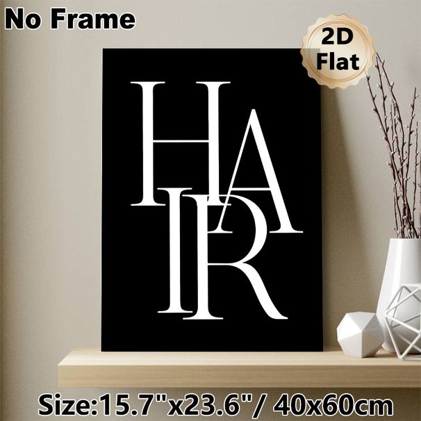 Monogrammed HAR Painting Poster, Minimalist Black & White Interlocked Lettering Poster, Sleek Modern Typographic Decor Ideal For Living Room, Office_maomaolike.com